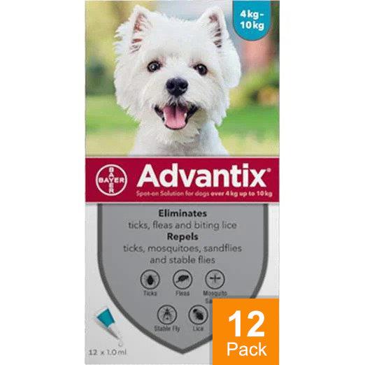 Advantix Dogs 8.8-22lbs (4-10kg) - 12 Pack