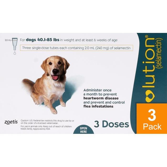 Revolution For Dogs 44-88lbs (20-40kg) - 3 Pack