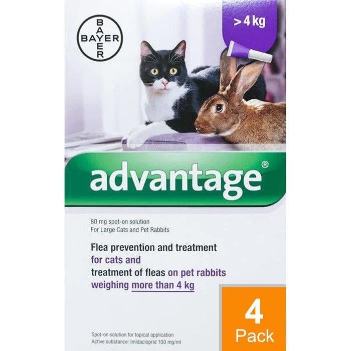 Advantage Purple Cats Over 8.8lbs (4kg) - 4 Pack