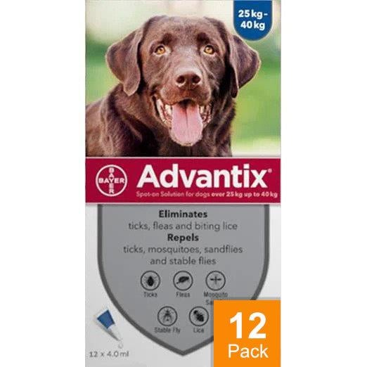 Advantix Dogs Over 55lbs (25kg) - 12 Pack