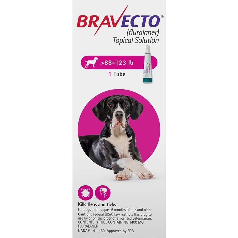 Bravecto Topical For Dogs 88-123 lbs (40-56 kg)