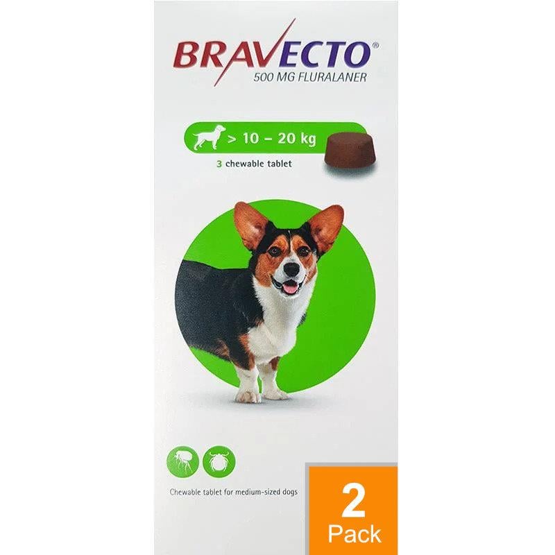 Bravecto Chews For Dogs 22-44 lbs (10-20 kg) - 2 Chews