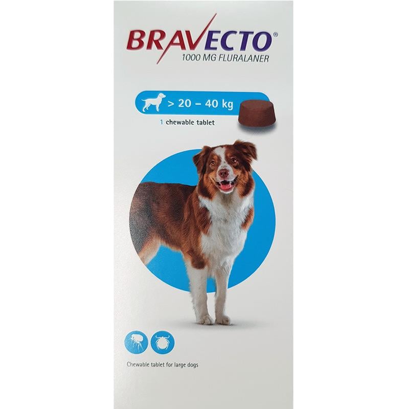 Bravecto Chews For Dogs 44-88 lbs (20-40 kg)