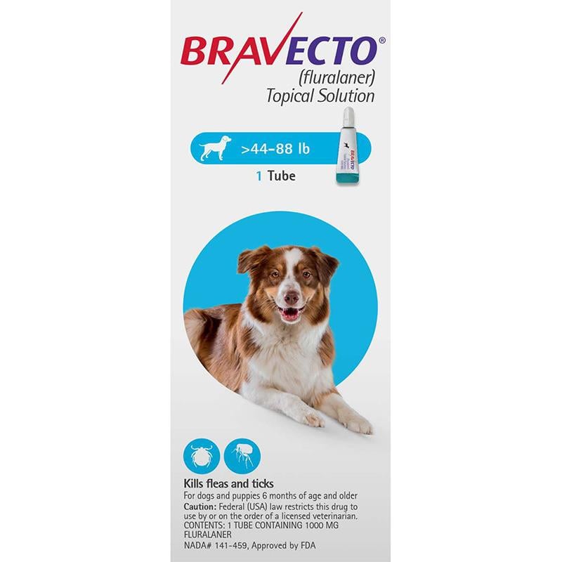 Bravecto Topical For Dogs 44-88 lbs (20-40 kg)