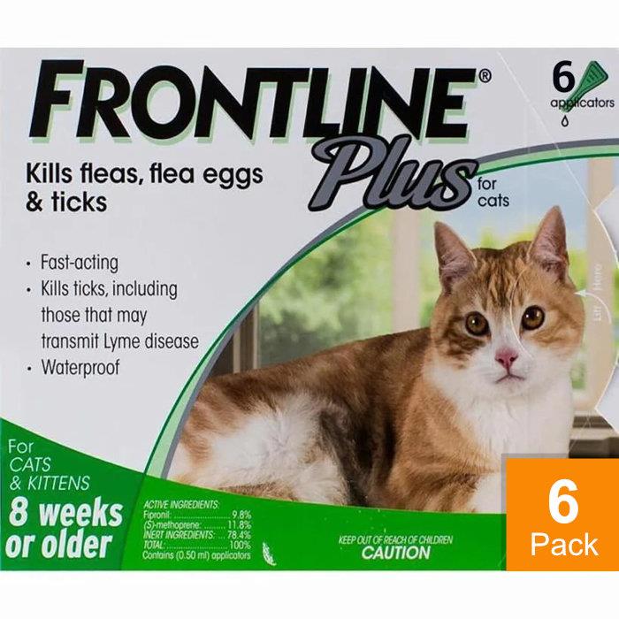 Frontline Plus for Cats 8 Week or Older - 6 Pipettes