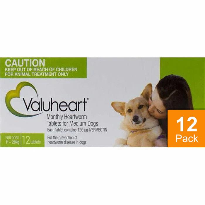 Valuheart Green Dogs 23-44lbs (10-20kg) - 12 Chewables