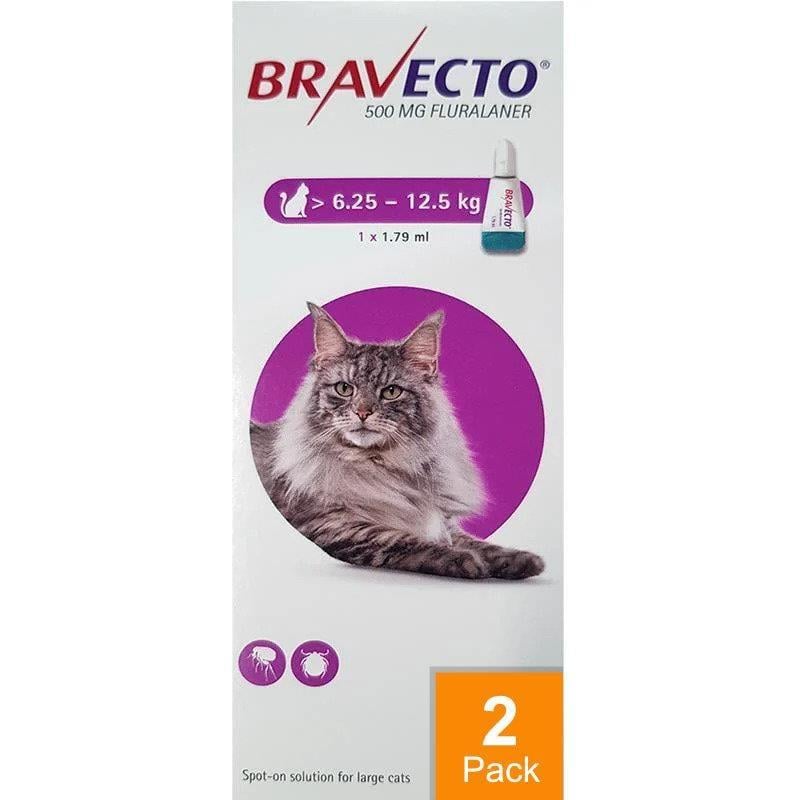 Bravecto Topical For Cats 14-28 lbs (6.25-12.5 kg) - 2 Pack