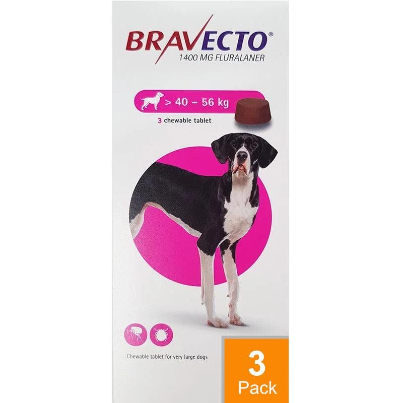 Bravecto Chews For Dogs 88-123 lbs (40-56 kg) - 3 Chews