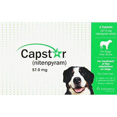 Capstar Large Dogs 26-125lbs (11.1-57kg) Tablets - 6 Pack