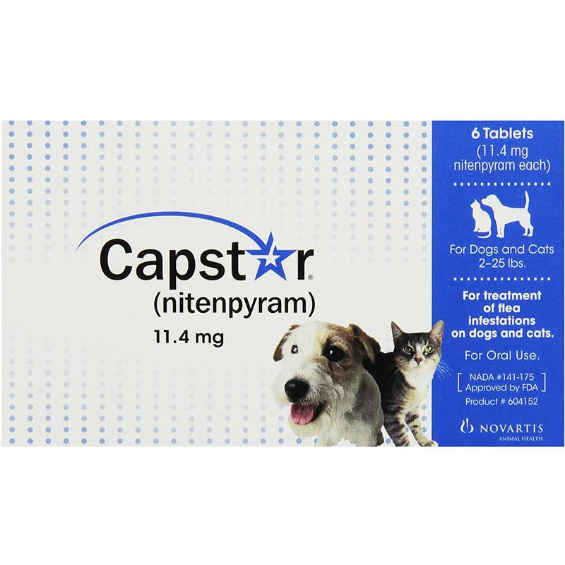 Capstar Small Dogs And Cats 2-25lbs (0.5-11kg) Tablets - 6 Pack