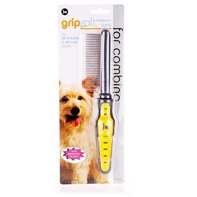 JW GripSoft Medium Comb For Dogs
