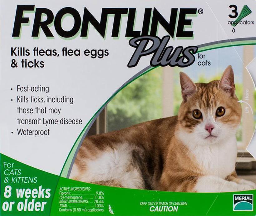 Frontline Plus Cats 8 Week or Older - 3 Pipettes